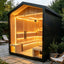 The Best Sauna for 4 - 6 People: Outdoor Triangular - peaked Modern - style Dry - steam Family Sauna