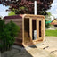 Brand - new design! A modern square - shaped outdoor cube - structured sauna with an electric furnace and steam function for 4 - 8 people. Made of red cedar solid wood, equipped with a computer control panel, and customizable.