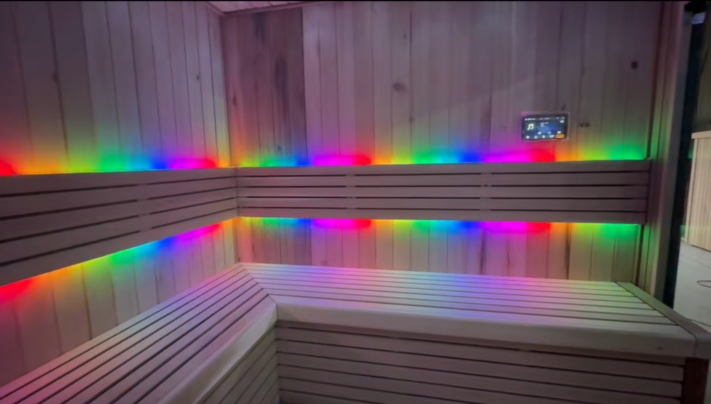 Black Rectangular Wooden Electric Sauna, Light Luxury Villa Home Use, Custom Non-Standard Dimensions