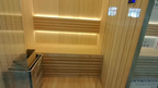 Split Solid Wood Sauna with Dual Compartments, Electric Heating Constant Temp Dry Steam, Custom for Villa & Homestay