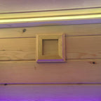 4 - 6 - person outdoor sauna heated by an electric furnace. It has a solid - wood square design and is suitable for use in gyms and villas.