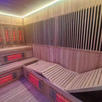 Square and integrated infrared - heating sauna room. It uses carbon - fiber far - infrared heating and can be customized for commercial use in villas and homestays with personalized features.