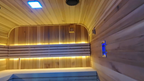 A sturdy and durable home steam sauna that can accommodate 3 to 4 people. It is an outdoor, healthy and leisure - oriented traditional steam modern square - shaped sauna made of outdoor red cedar wood.