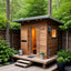 Environment - friendly 2 - person indoor square - shaped sauna room / sauna house. This compact customized sauna cabin is suitable for indoor use and comes with various accessories.