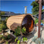 Hot - selling products: Cedar barrel sauna, outdoor sauna with a panoramic view, wooden sauna barrel bathtub, used for health therapies