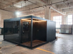 Large multi - compartment combined sauna. A split - type customized sweat - steaming wooden house for villa courtyards, heated by an electric furnace with sauna stones, controlled by a control panel. It is an outdoor sauna.