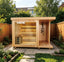 Outdoor cube - shaped sauna and shower combination. It can accommodate 4 - 6 people, comes with a standard electric furnace, is a red cedar wood dry sauna, and is suitable for the backyard.