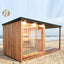 An outdoor electric - heated sauna for 4 - 6 people, featuring a solid - wood square design, is suitable for use in gyms and villas.