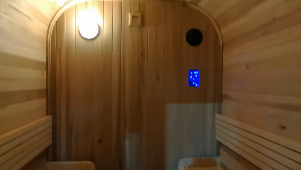 Cube Wooden Sauna With Electric Dry Steam Heater, Custom Dimensions Available