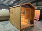 The Best Sauna for 4 - 6 People: Outdoor Triangular - peaked Modern - style Dry - steam Family Sauna