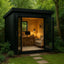 4 - person luxury electric solid - wood waterproof outdoor square sauna room. Made of spruce and fir, with a modern design, suitable for gyms and villas.