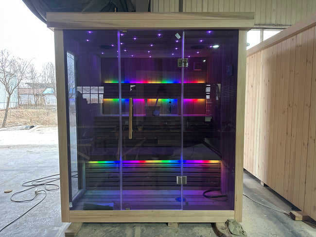 Removable Square Electric Constant Temp Sauna, Indoor Outdoor Dual Purpose, Custom Size Supported Hover Image