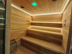 Large - scale outdoor traditional wooden sauna. A custom - made dry - heat garden sauna for 4 - 8 people, suitable for hotel spas.