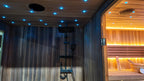 Large Capacity Wooden Sauna With Shower, Electric Dry Steam Heater, Custom Dimensions For Home Commercial Use