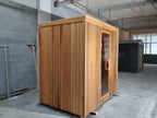 Small Size Square 1-2 Person Electric Sauna, High Temp Dry Heating, Removable Custom Home Steam Sauna