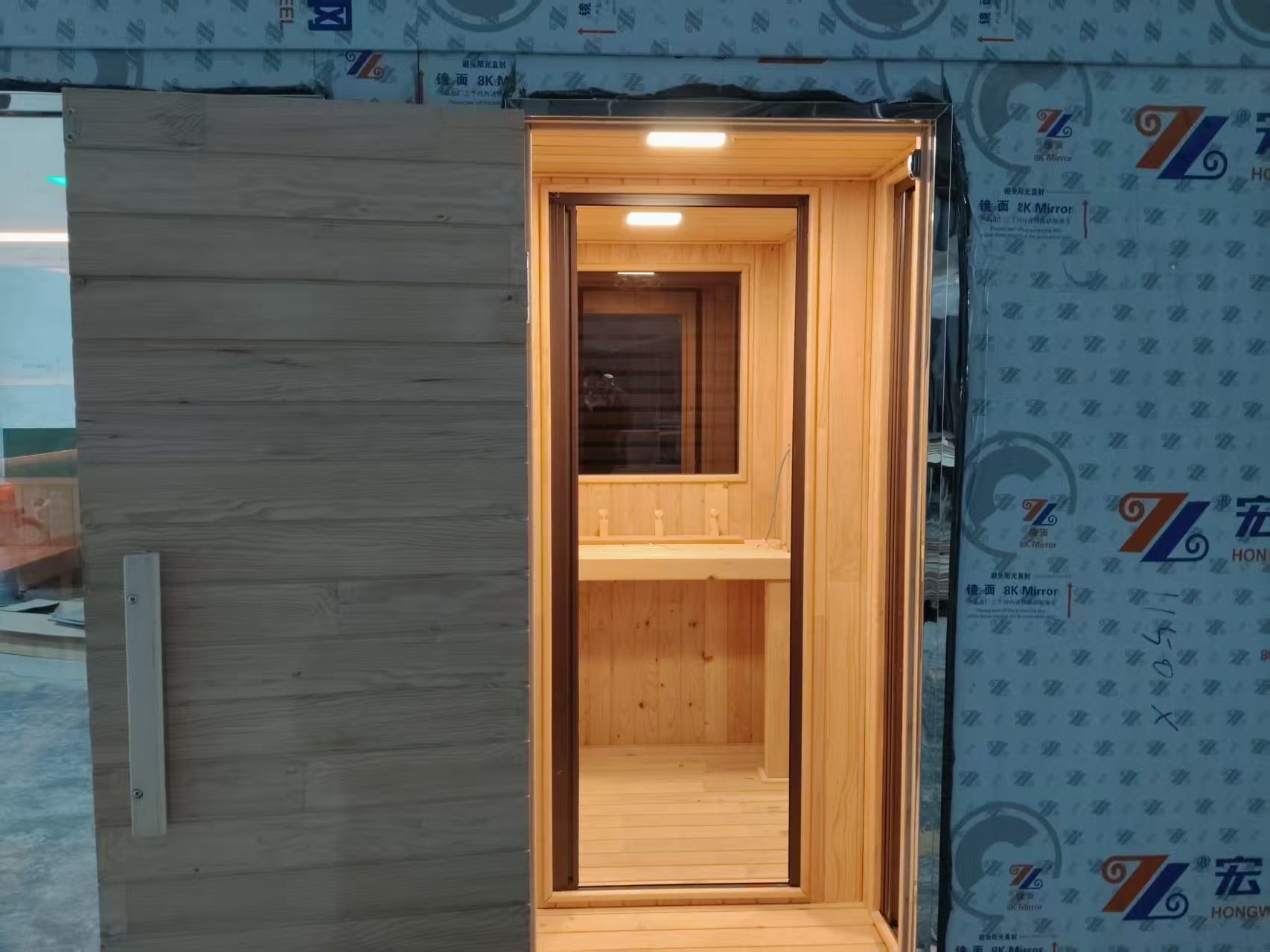 Combined Cube Sauna Multi Rooms With Shower, Electric Dry Steam, Wet Dry Integrated Custom For Villa Outdoor