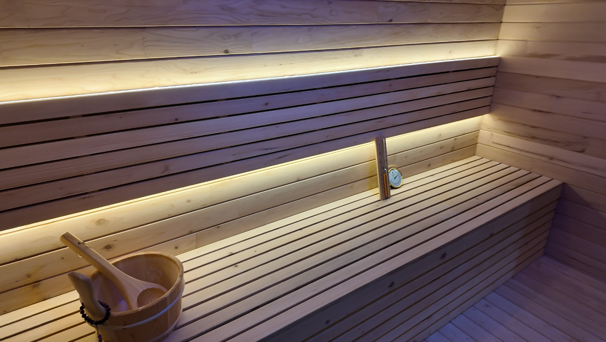Integrated Rectangular Solid Wood Sauna | Electric Constant Temperature Dry Steam Heating System, Custom Non-Standard Sizes for Home, Villa & Homestay, Indoor & Outdoor Available