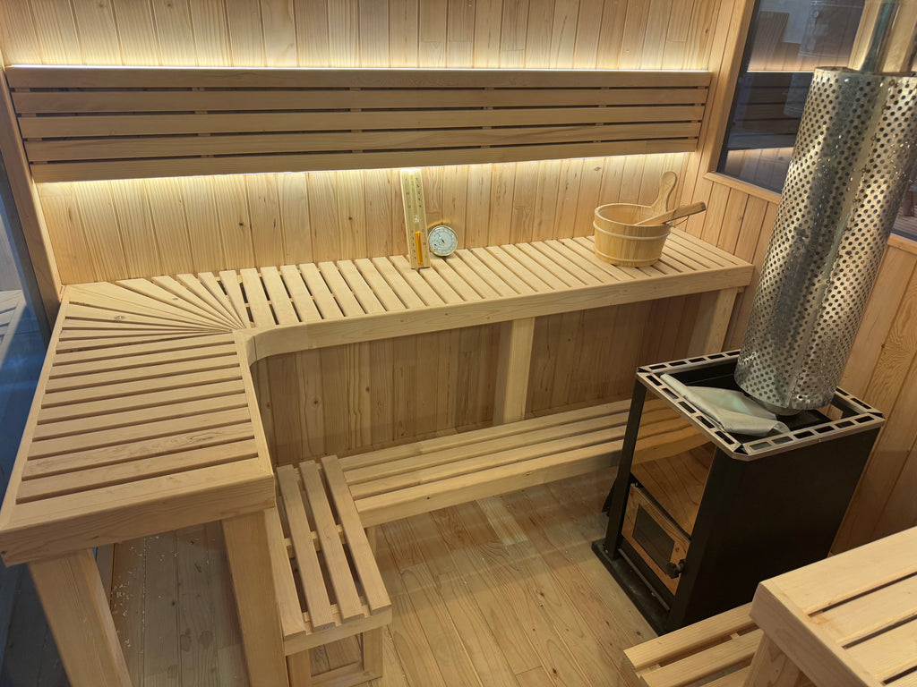 Combined Cube Sauna Multi Rooms With Shower, Electric Dry Steam, Wet Dry Integrated Custom For Villa Outdoor