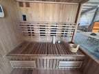 Square - shaped solid - wood far - infrared sauna. A home - use dry - steaming sweat - steaming room that supports size customization and features intelligent constant - temperature light - wave technology.