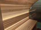 4 - 6 - person outdoor barrel - type sauna room, wooden barrel - type sauna room with electric stove。