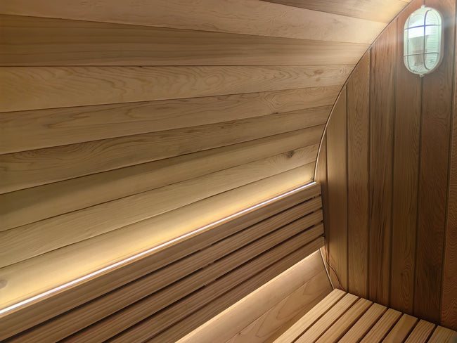 Canadian Red Cedar Outdoor Barrel - type Traditional Steam Sauna. European - style design, luxurious and comfortable sauna for 2 - 6 people Main Image