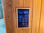 4 - 6 - person outdoor barrel - type sauna room, wooden barrel - type sauna room with electric stove。