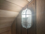 4 - 6 - person outdoor barrel - type sauna room, wooden barrel - type sauna room with electric stove。