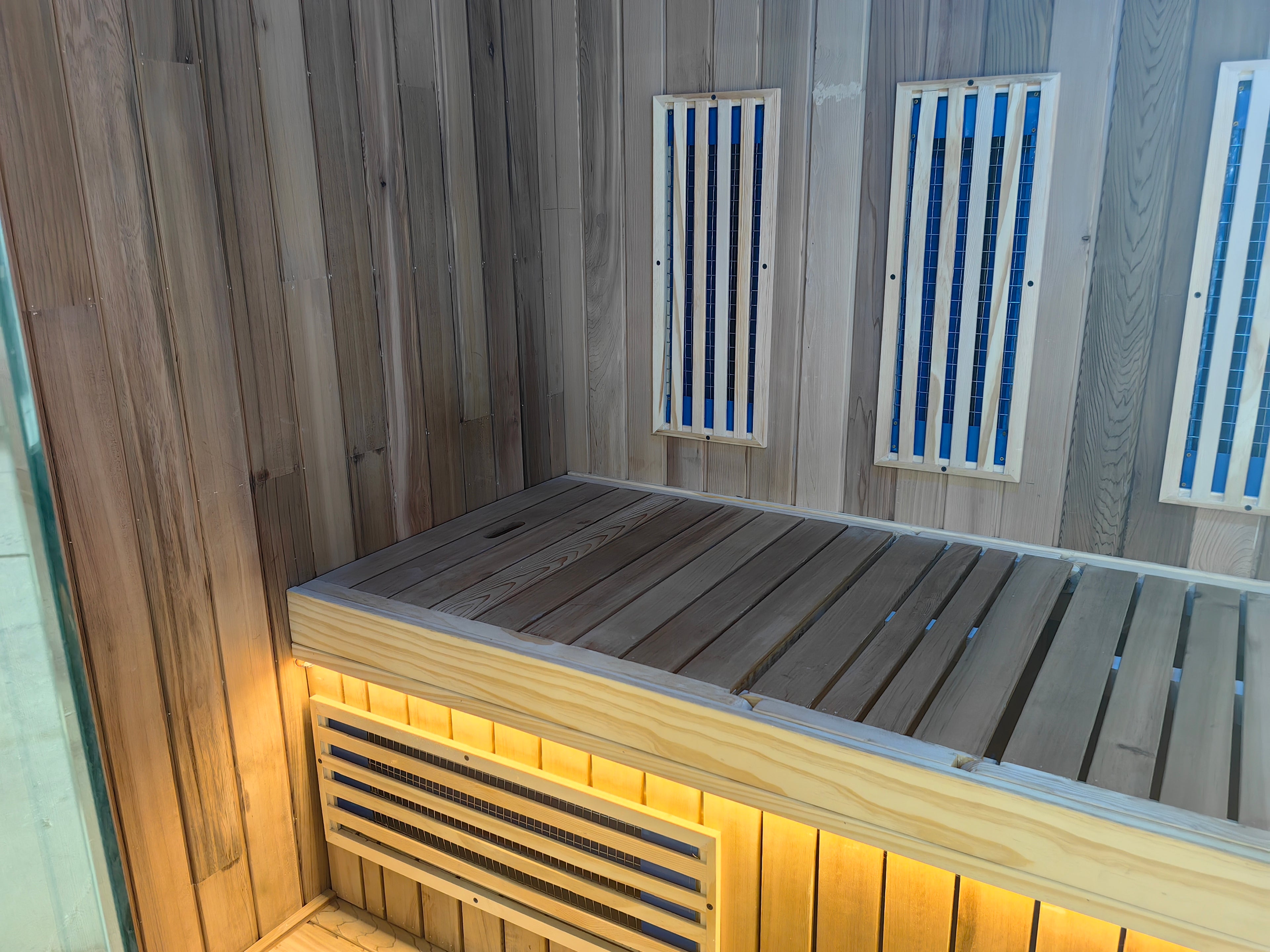 Square - shaped solid - wood far - infrared sauna. A home - use dry - steaming sweat - steaming room that supports size customization and features intelligent constant - temperature light - wave technology.
