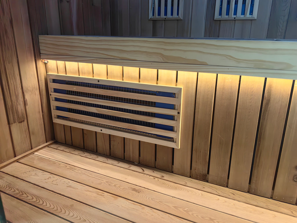 Square - shaped solid - wood far - infrared sauna. A home - use dry - steaming sweat - steaming room that supports size customization and features intelligent constant - temperature light - wave technology.