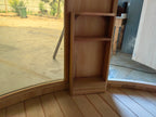 Customize an outdoor barrel - shaped sauna for 4 - 6 people. It is a Canadian red cedar wood steam sauna with a terrace, equipped with an electric heater and sauna stones.