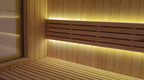 Custom - made square solid - wood sauna room. It uses an electric - furnace for constant - temperature heating and serves as a home - use indoor dry - steaming room. The size can be adjusted as required for villas and homestays.