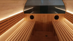 Wooden Barrel Sauna Electric Constant Temp Heat, Outdoor Courtyard Home Dry Steam Barrel Sauna, 1/2 Person Custom Size Available