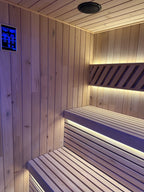 Black Matte Rectangular Solid Wood Sauna Room, Electric Constant-Temperature Dry Steam Heating, Modern Light Luxury Style for Home, Villa & Commercial Use, Fully Custom Non-Standard Overall Sizes