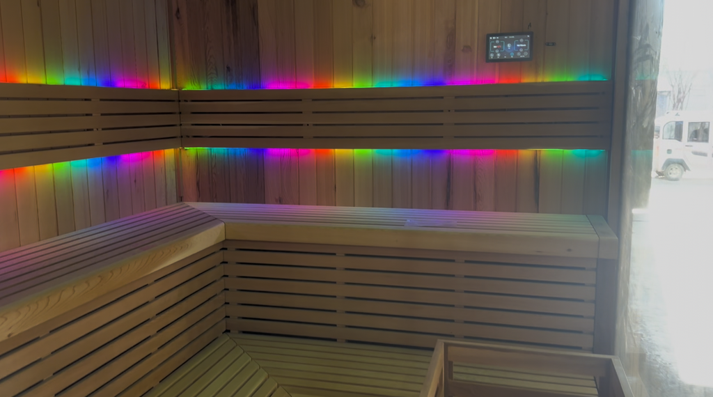Black Rectangular Wooden Electric Sauna, Light Luxury Villa Home Use, Custom Non-Standard Dimensions