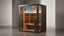 Durable square - shaped sauna. This outdoor wooden square sauna comes with LED lighting and is suitable for home spas.