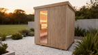 Custom - made square solid - wood sauna room. It uses an electric - furnace for constant - temperature heating and serves as a home - use indoor dry - steaming room. The size can be adjusted as required for villas and homestays.