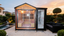Custom - made pointed - roof far - infrared light - wave sauna room with a built - in independent shower area. It is a sweat - steaming house suitable for both indoor and courtyard use, and the style and size can be customized as required.
