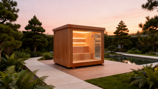 Removable Square Wooden Electric Sauna, Size Custom Available Hover Image