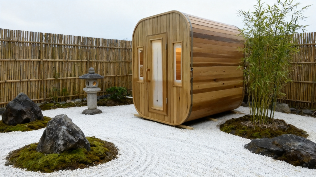 Cube Wooden Sauna With Electric Dry Steam Heater, Custom Dimensions Available