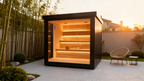 Black Matte Rectangular Solid Wood Sauna Room, Electric Constant-Temperature Dry Steam Heating, Modern Light Luxury Style for Home, Villa & Commercial Use, Fully Custom Non-Standard Overall Sizes