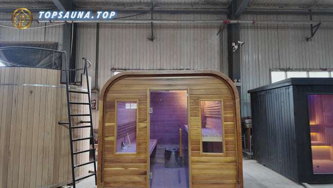 Custom - made modern outdoor villa cube - shaped room with solid - wood water - cooled steam sauna and computer control panel, offered at factory - price Hover Image