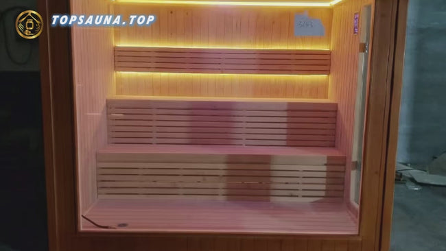The best - selling outdoor square - shaped sauna room. It is made of solid wood, suitable for family use. It is a large - sized outdoor square - shaped wooden sauna room. Hover Image